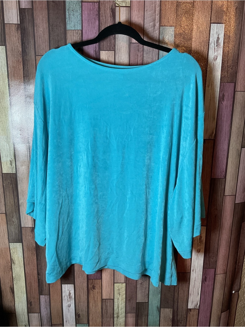 Chico’s Women’s Aqua 2 Piece Pant Set Suit Size Large Petite 12 NWT